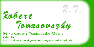 robert tomasovszky business card