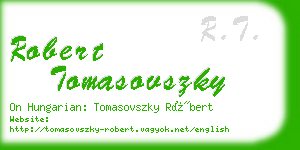 robert tomasovszky business card